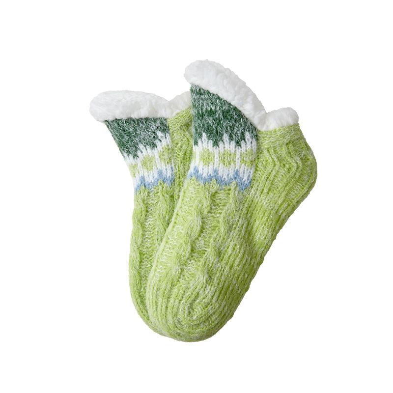 Thermal Socks for Women Non-Slip Knitted Slipper Cozy Floor Socks with Gripper Warm Bedroom Sleep Socks Winter Lounge Cosy Nights Indoors