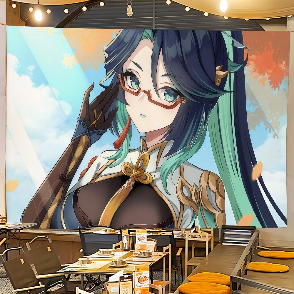 Genshin Impact Xianyun Game Art Flag For Room Dorm Camping Party Hogar Garage Living Room Bedside Wall Decor Banner Gift