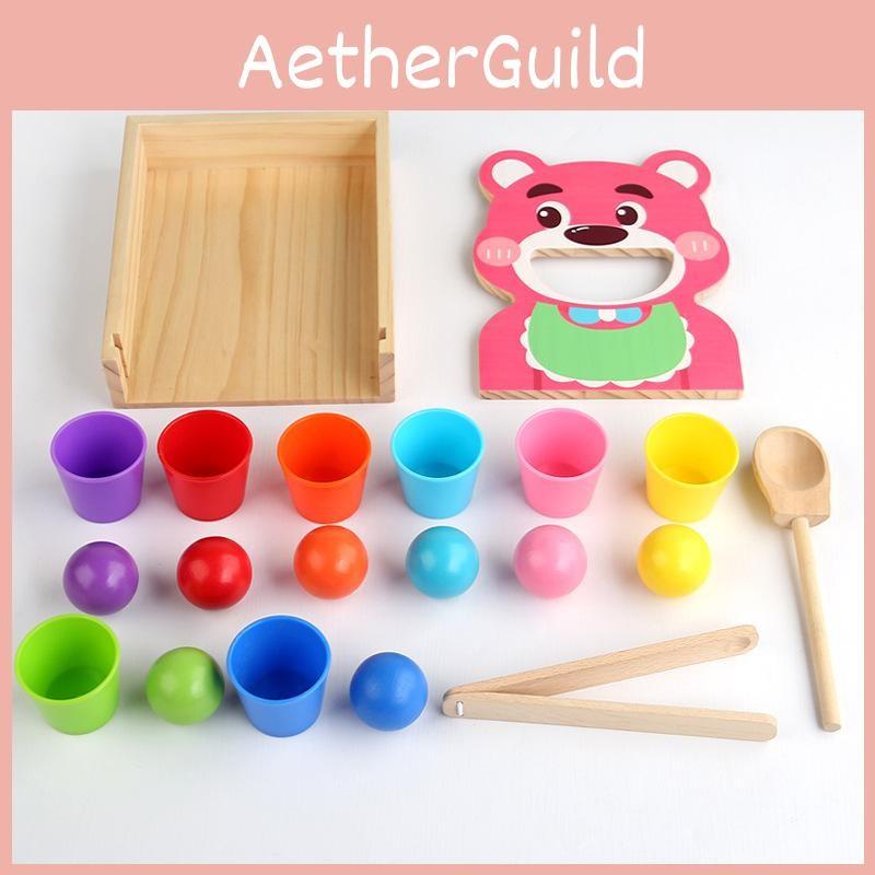 Lotso Bead Wooden Feeding Game Educational Toy For Kids Cognitive Enhancement