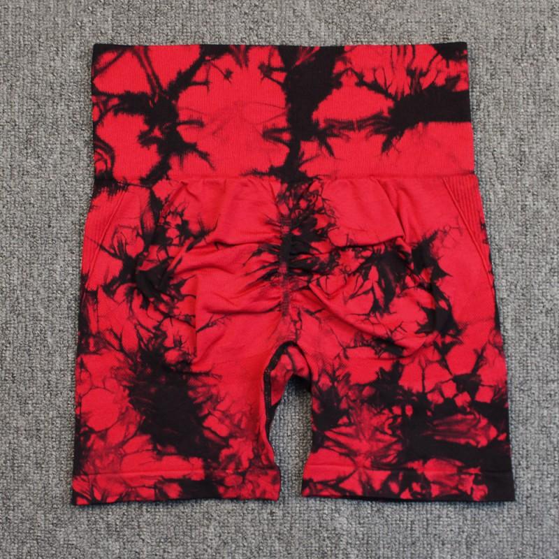High Waist Seamless Smiling Tie-Dye Yoga Leggings Women Elasticity Slimming Fitness Pants