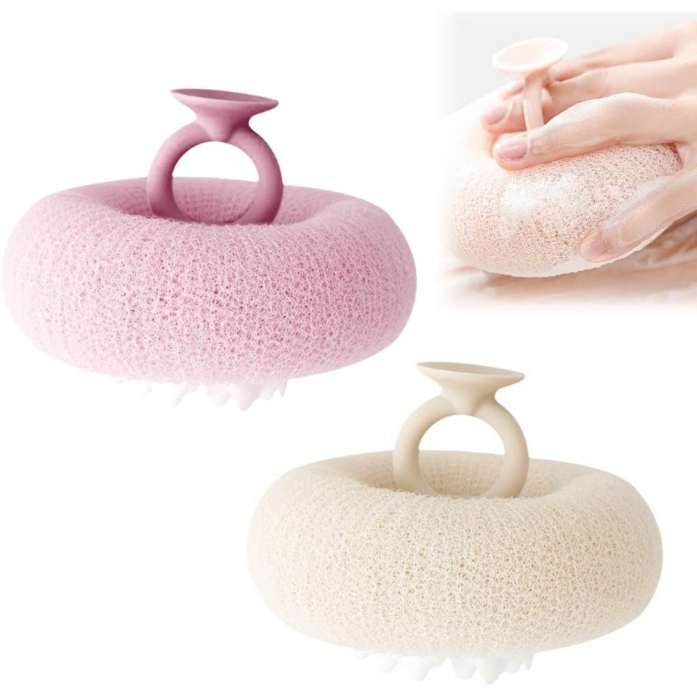 Super Soft Sunflower Suction Cup Bath Ball, 2026 New 2 in 1 Sunflower Bath Ball, Exfoliating Bath Sponge Cleaning Brush, Sponge Mesh Pouf Shower Ball