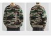 Herren Amerikanischer Retro Camouflage Locker Lässiger Rundhals-Pullover