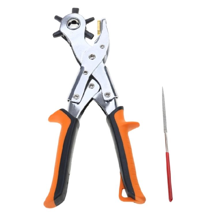 Revolving Punch Plier Leather Hole Punch Set for Belts Watch Bands Straps