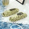 Women's home fabric slippers soft cloth bottom silent non-slip indoor climbing mat slippers wooden floor cotton mop machine washable