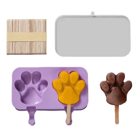 Kids Cartoon Shape Popsicle Molds Food-Grade Silicone Reusable Sticks Non-Stick Design Easy Release Ice Cream Mold