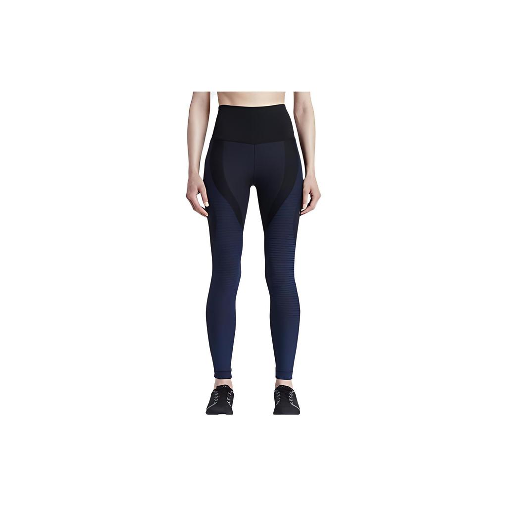Nike Solid Color Slim Fit Mid Waist Casual Fitness Pants Women Bottoms Blue Black 810966-010