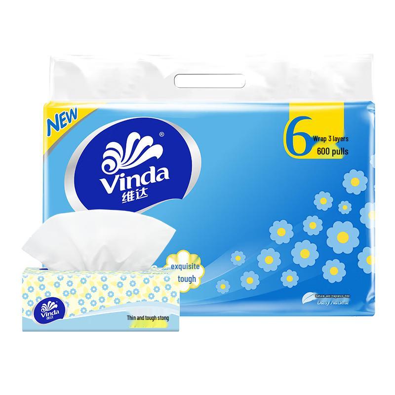 Vinda 3-Ply Unscented Facial Tissues