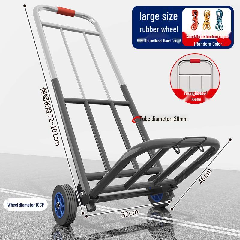 Foldable Hand Cart Trolley for Groceries, Luggage, and Express Delivery
