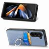 Ring Holder Cards Solt Wallet Case for Samsung Galaxy Z Fold 5 4 3 5G Fold4 Fold5 Kickstand Carbon Fibre Magnetic Bag Slim Cover