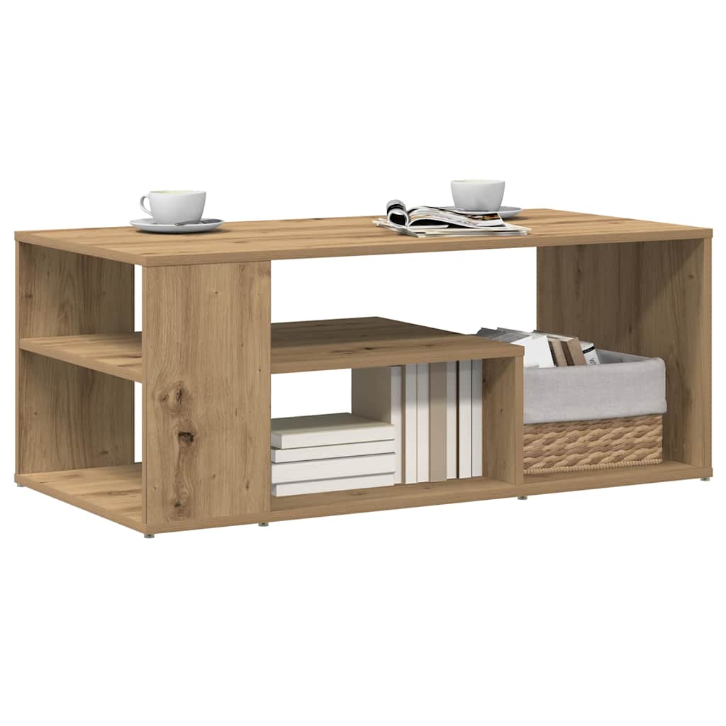 Artisan Oak Coffee Table 100 x 50 x 40 cm Engineered Wood