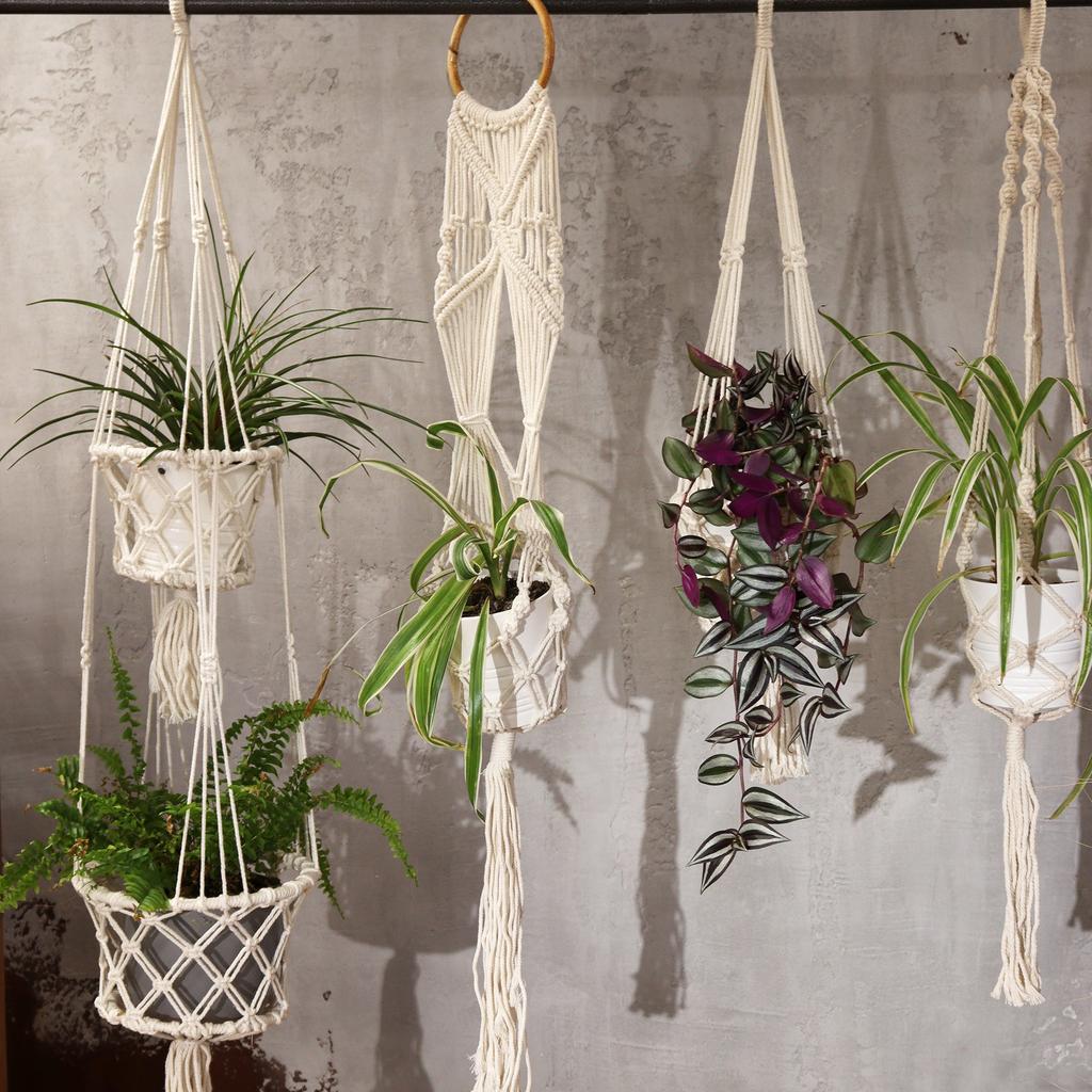 Macrame Pot Holder Extra Long Large