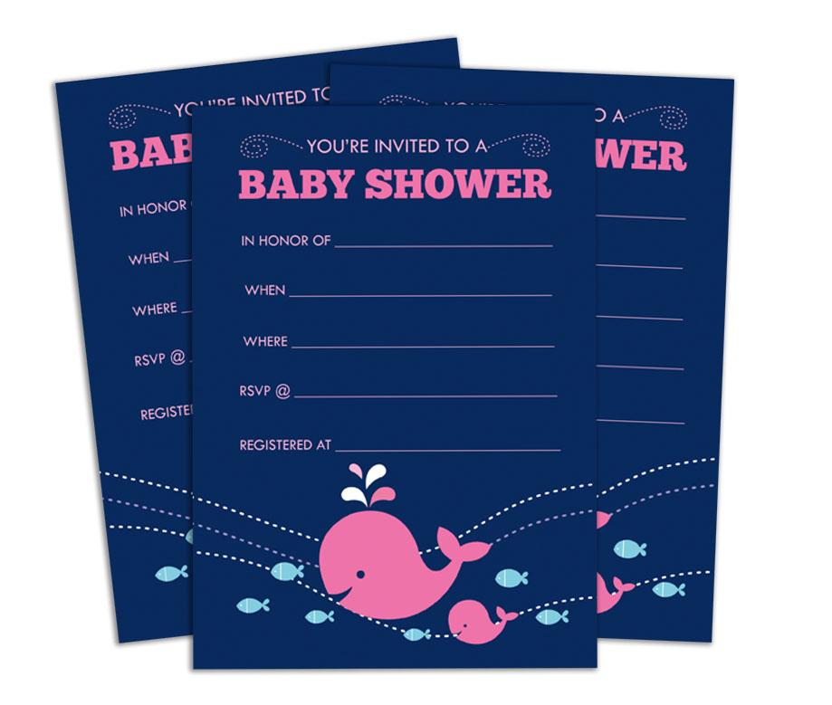 Darling Souvenir Baby Shower Invitation Card 28 Pcs Fill or Write In Blank Invites Printable Party Supplies