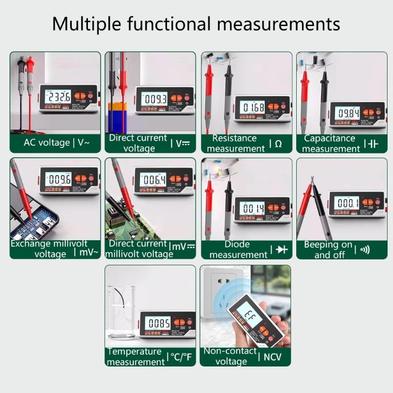 Desktop Multimeter Providing Voice Assistance Temperature Measurement And Auto Shutdown Feature NCV Test Laboratory Tool