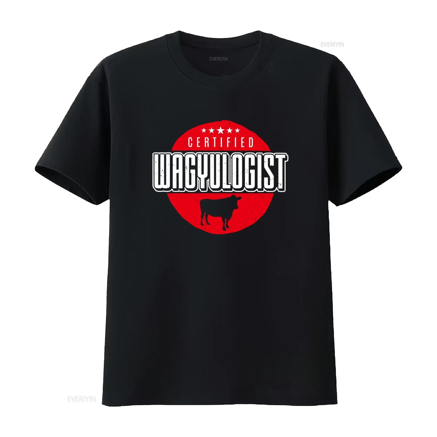 Certified Wagyulogist Wagyu Beef T Shirt for Barbecue Lover Steak Enthusiast vintage Washed Top For Everyday Wear graphic Soft S разноцветный