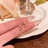 Elegante Zirkon-Kreuz-Mini-Ohrringe – vielseitiger leichter Luxus für Studenten