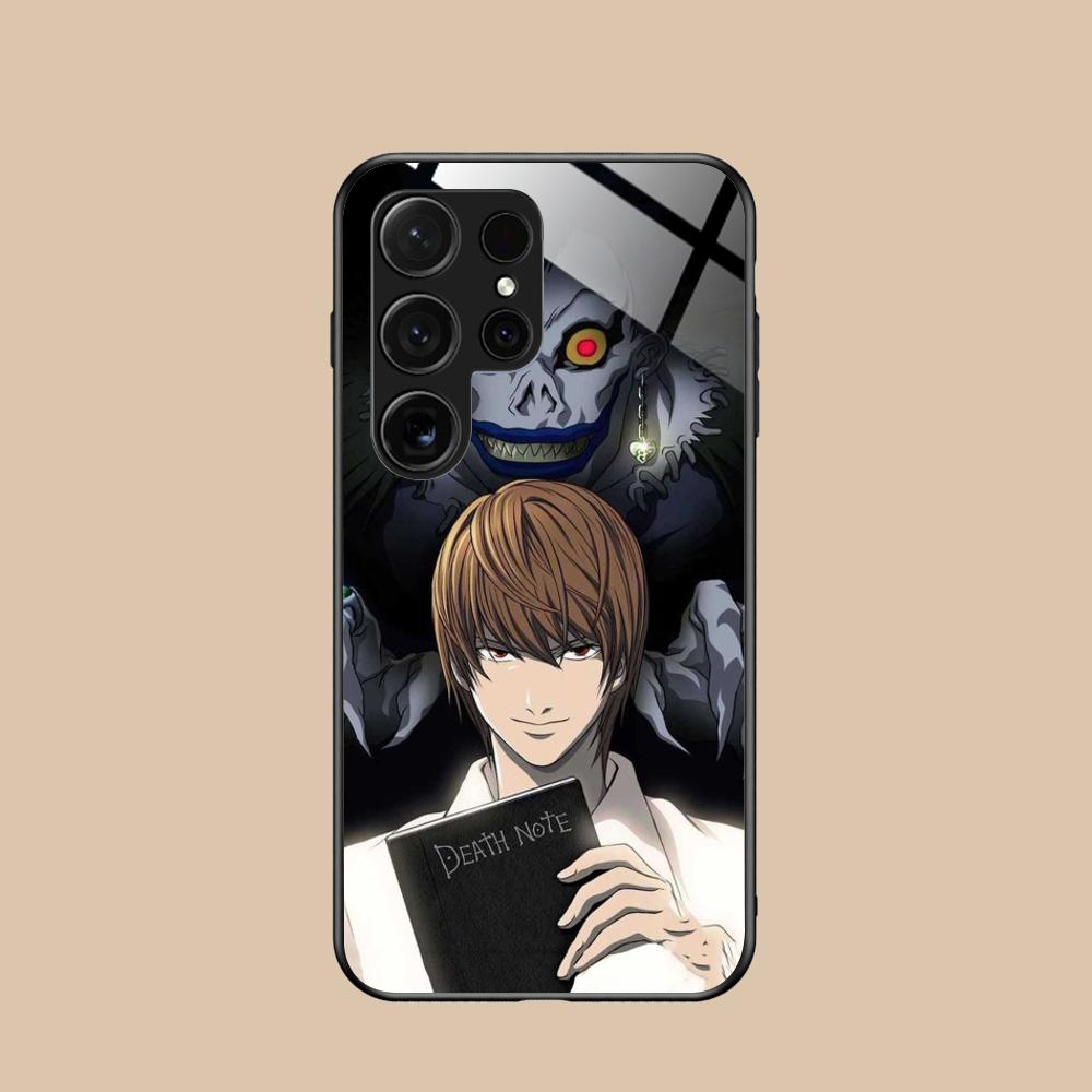 Death Note Kira Light Mobile Phone Case for Samsung Galaxy S26 S25 S24 S23 S22 S21 S20 Note20 Plus FE Ultra Glass Colorful Cover