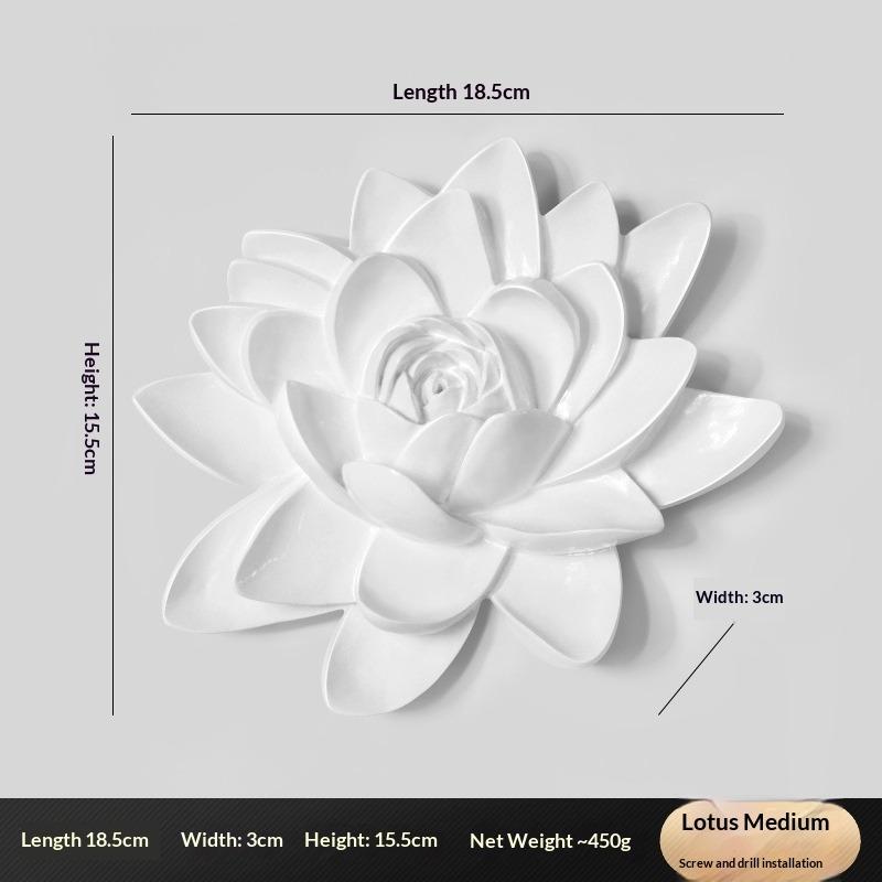 Three-dimensional Flower Wall Decoration Creative Lotus Goldfish Decoration Wall Hanging Living Room Sofa TV Background Wall Pendant