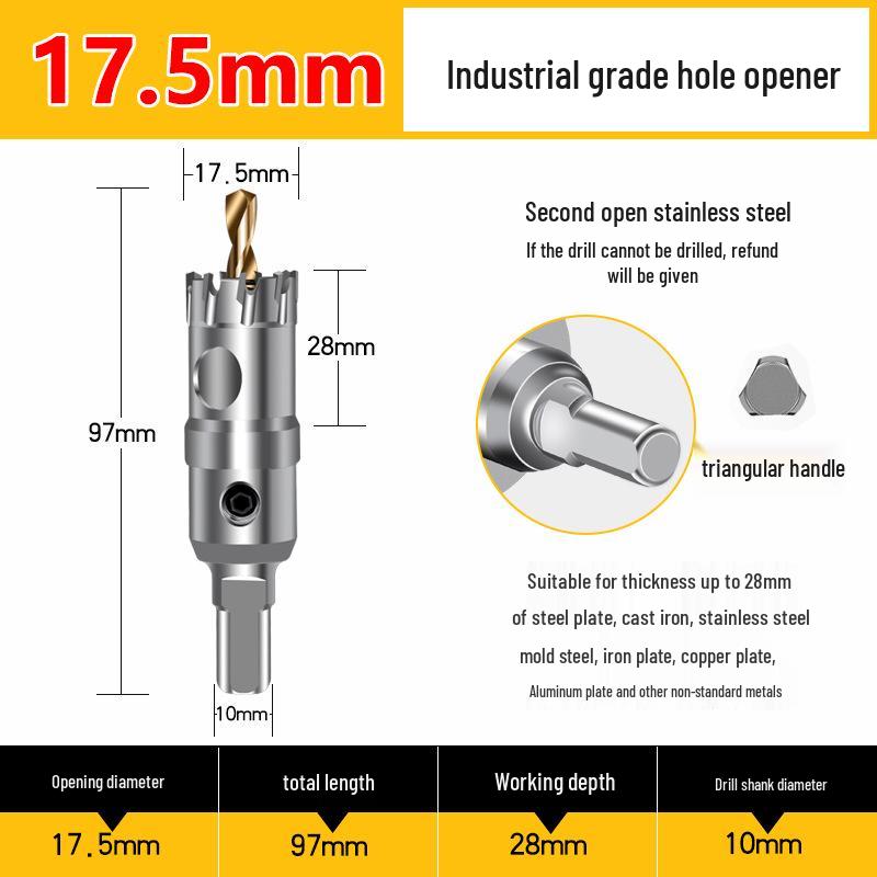 Stainless Steel Alloy Drill Bit for Wood & Metal Hole Expansion