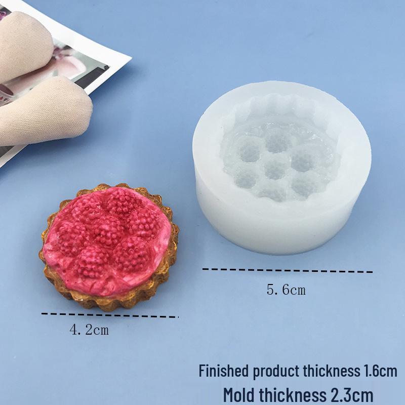 Raspberry & Strawberry Tart Pinching Mold - Handmade Candle & Chocolate Mold