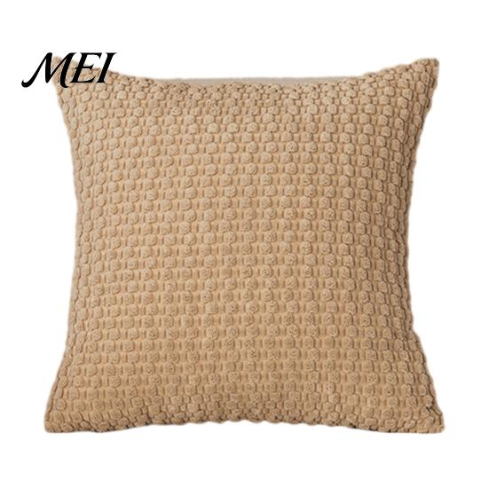Three-dimensional Bubble Texture Pillow Solid Color Cover, Soft Breathable Throw Case, Modern Minimalist Home Non-static Cushion Cover Decor,