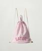 Satur Nylon Drawstring Bag Light Pink