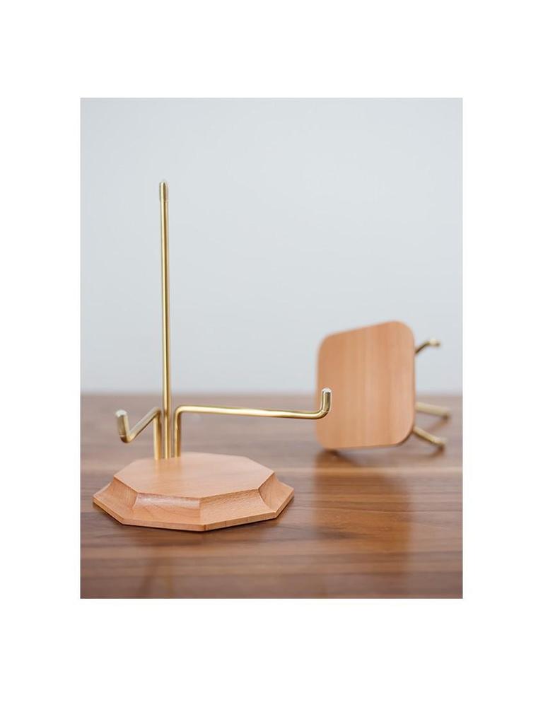Solid Wood Plate Stand & Porcelain Holder Display Rack for Ornaments, Puer Tea Cakes
