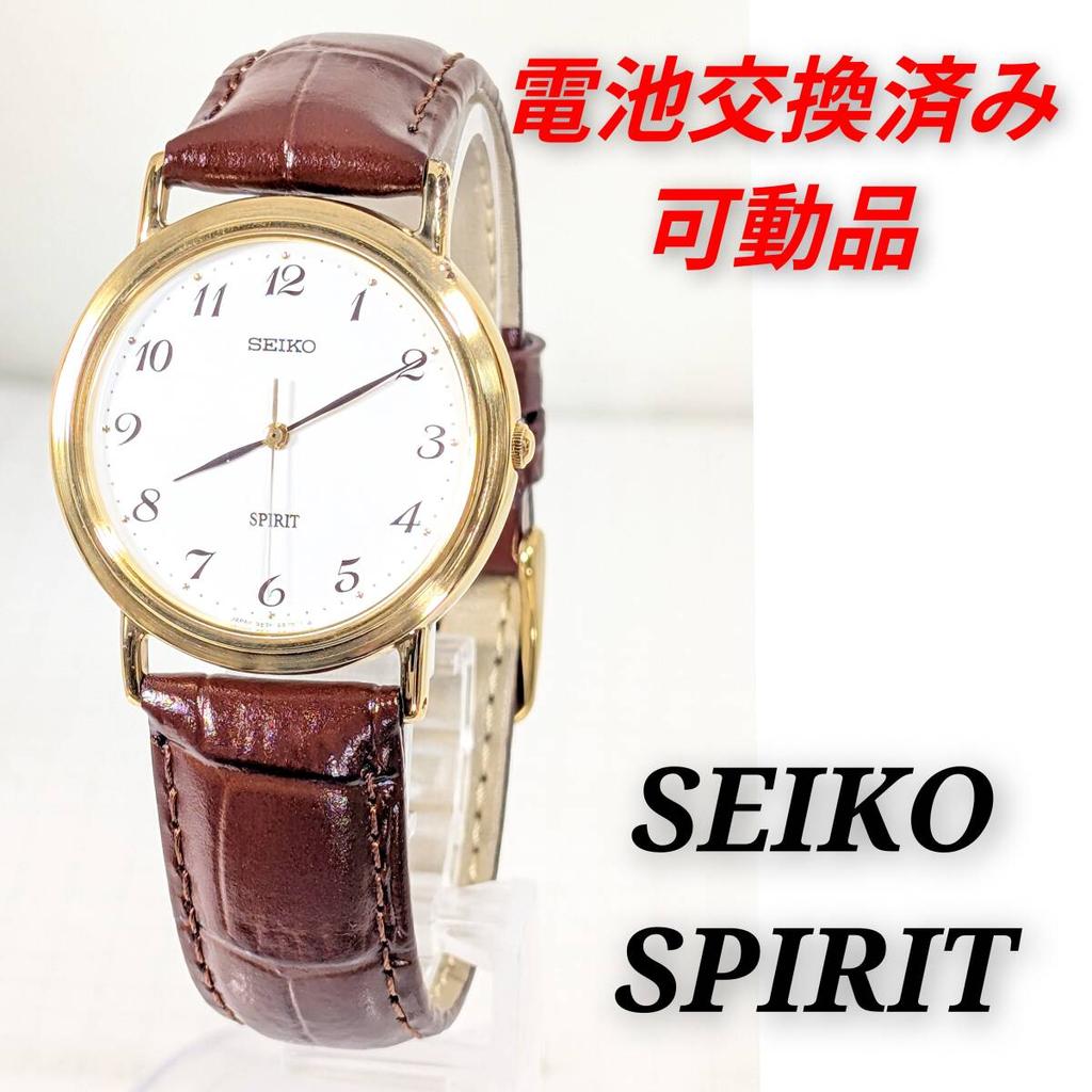 SEIKO SPIRIT Battery and Strap Working Men's Watch, Replaced, Condition, Z-19