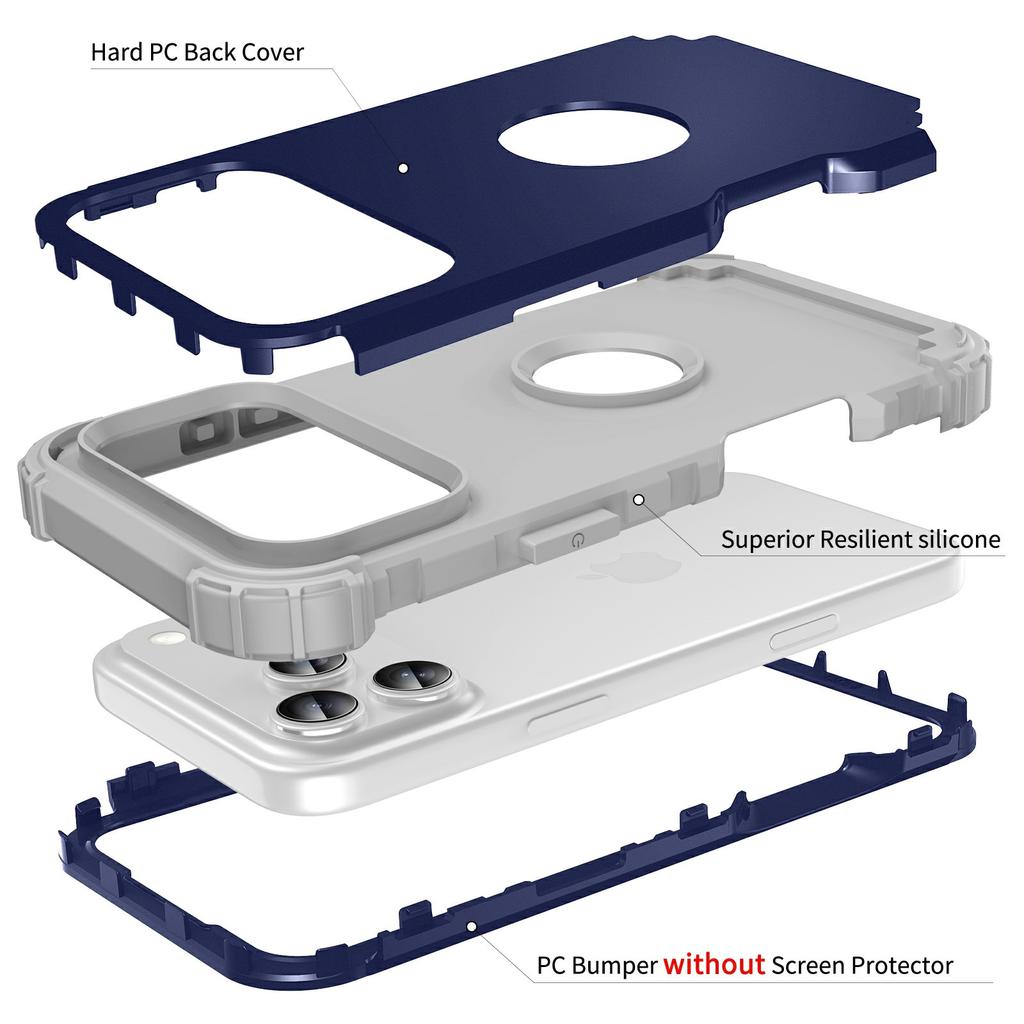 L-Style For iPhone 17 Pro Case Shockproof PC+TPU Phone Back Cover