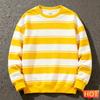 Retro Gestreifte Grafische Sweatshirts Für Herren Mode Lässig Herbst Langarm 3D Gedrucktes Hässliches Sweatshirt Locker