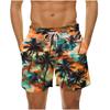 Hawaiian Palm Tree Graphic Beach Shorts 3d Printing Tropical Swim Trunks Men Summer Casual Quick Dry Swim Shorts Bathing Suit
