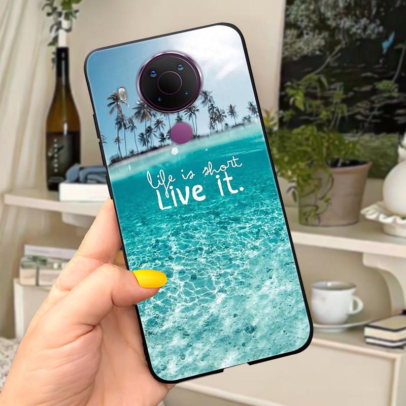 For Nokia 5.4 Case Soft Black Silicone Phone Back Cover For Nokia 5.4 Case Nokia5.4 TA-1333 TA-1340 TA-1337 TA-1328 TA-1325 Cat