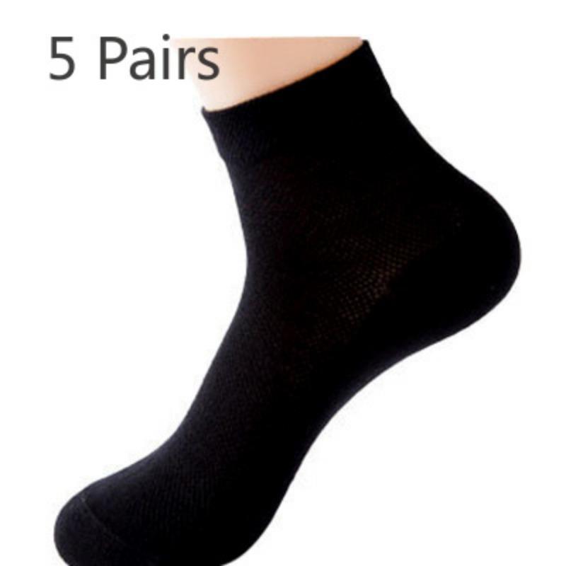 

5 Pairs of Women s Cotton Summer Thin Mesh Mid Tube Socks 5 Pairs чорний