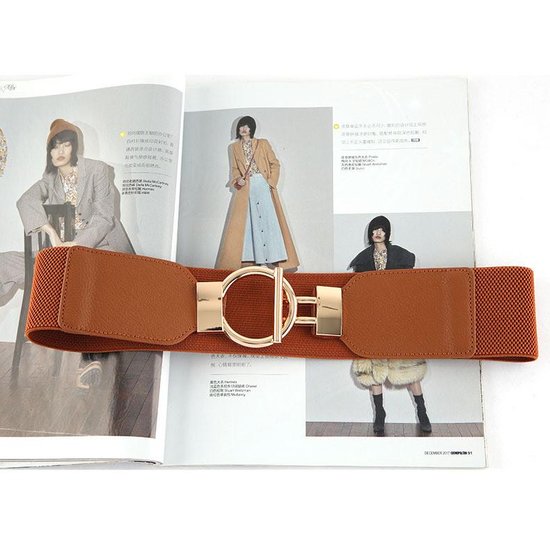 

Leather Belt For Women With Round Alloy Buckle Perfect For Office Attire верблюд
