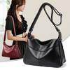 New Women Stylish PU Leather Sling Bag Solid Color Shoulder Bag Underarm Bag Fashiable Portable Large Capacity Handbag Wallet