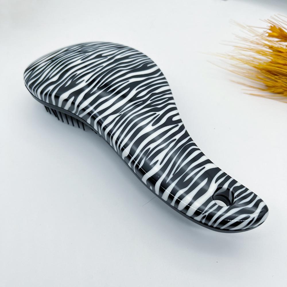 Portable Anti-Knot Hairdressing Comb: Air Cushion, Massage & Curling with Electroplated Finish for Smooth Hair