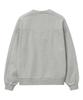 MOZMOZ Heavy Weight Pigment Back Embroidery Cutout Oversized Sweatshirt Gray