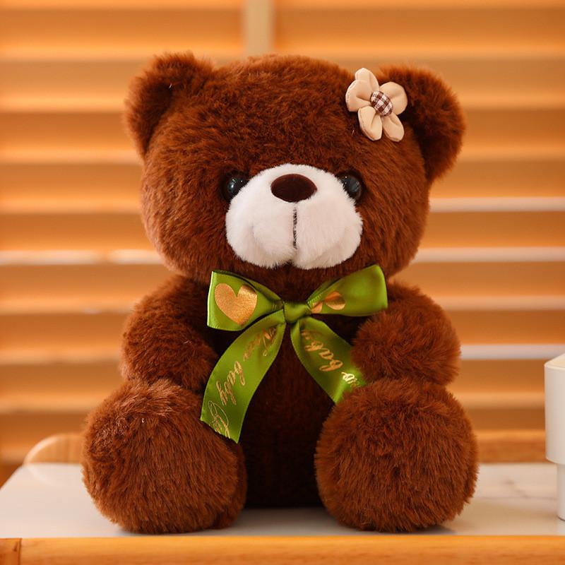 Plyšový medvídek Teddy Hračka Kreslené zvířátko Roztomilé Měkké Vyplněné Panenky Dárek na Valentýna