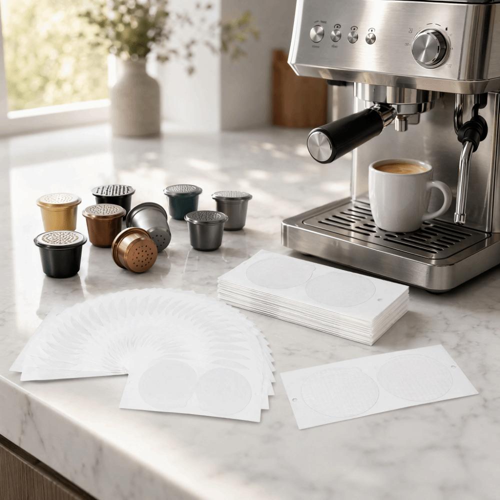 59mm / 2.3in Diameter Coffee Aluminum Foils Lids For Most Coffee Capsules