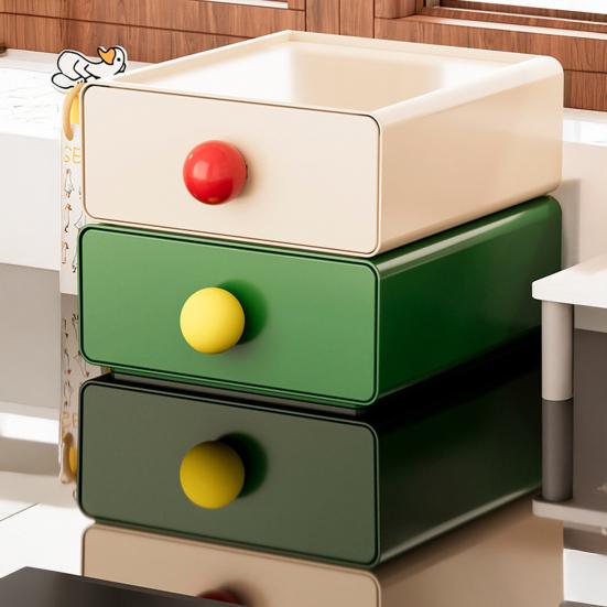 1/3Pcs Large Capacity Desk Organizer Boxes Multipurpose Waterproof Dust-proof Stackable Drawer Storage Boxes