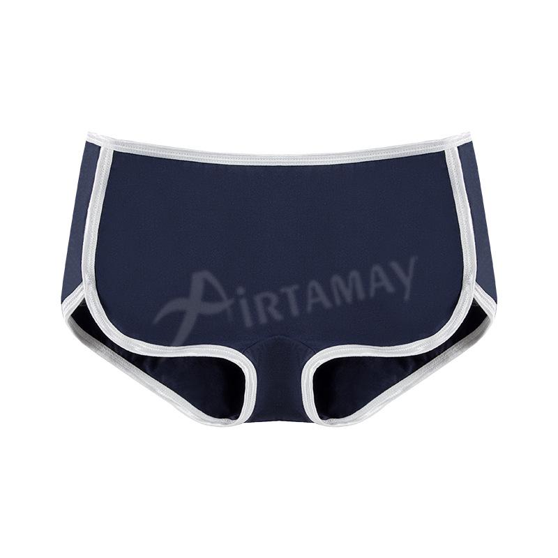 

Жіночі дихаючі бавовняні боксери-бріфи - Спортивна фітнес чотирикутна білизна L темно-синього кольору