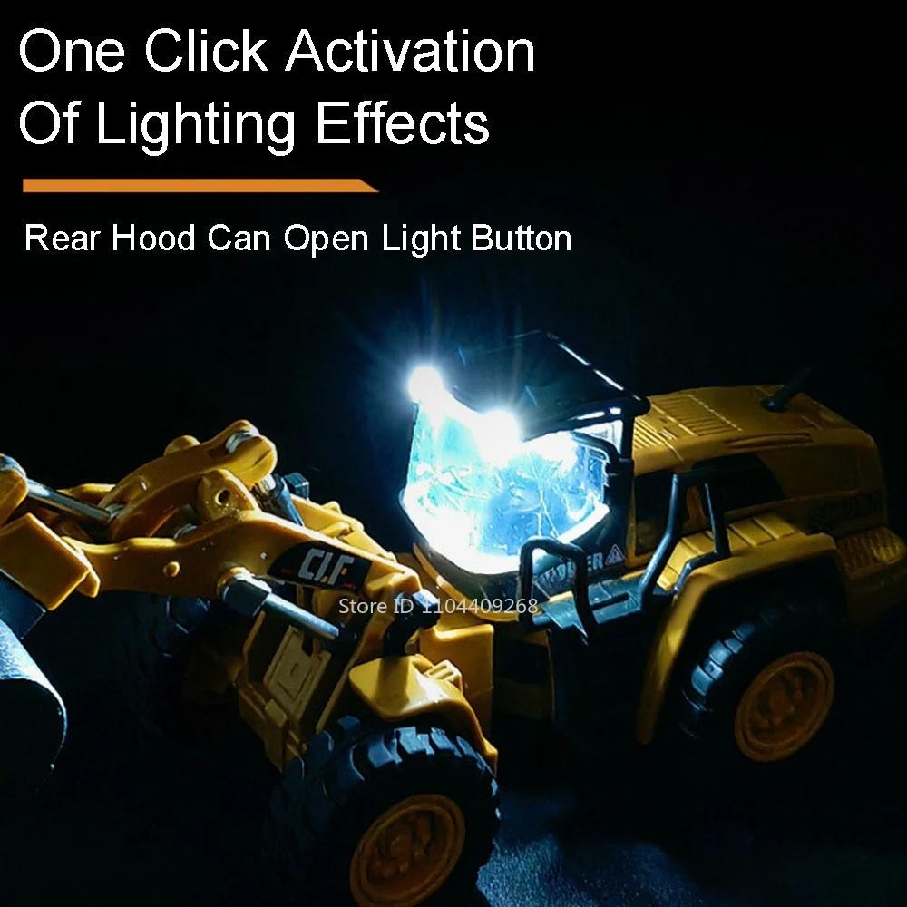 1:50 Excavator Snowplow Car Model Toy Metal Diecast Movable Joint Truck Engineering Vehicles Models Birthday Gifts for Boys