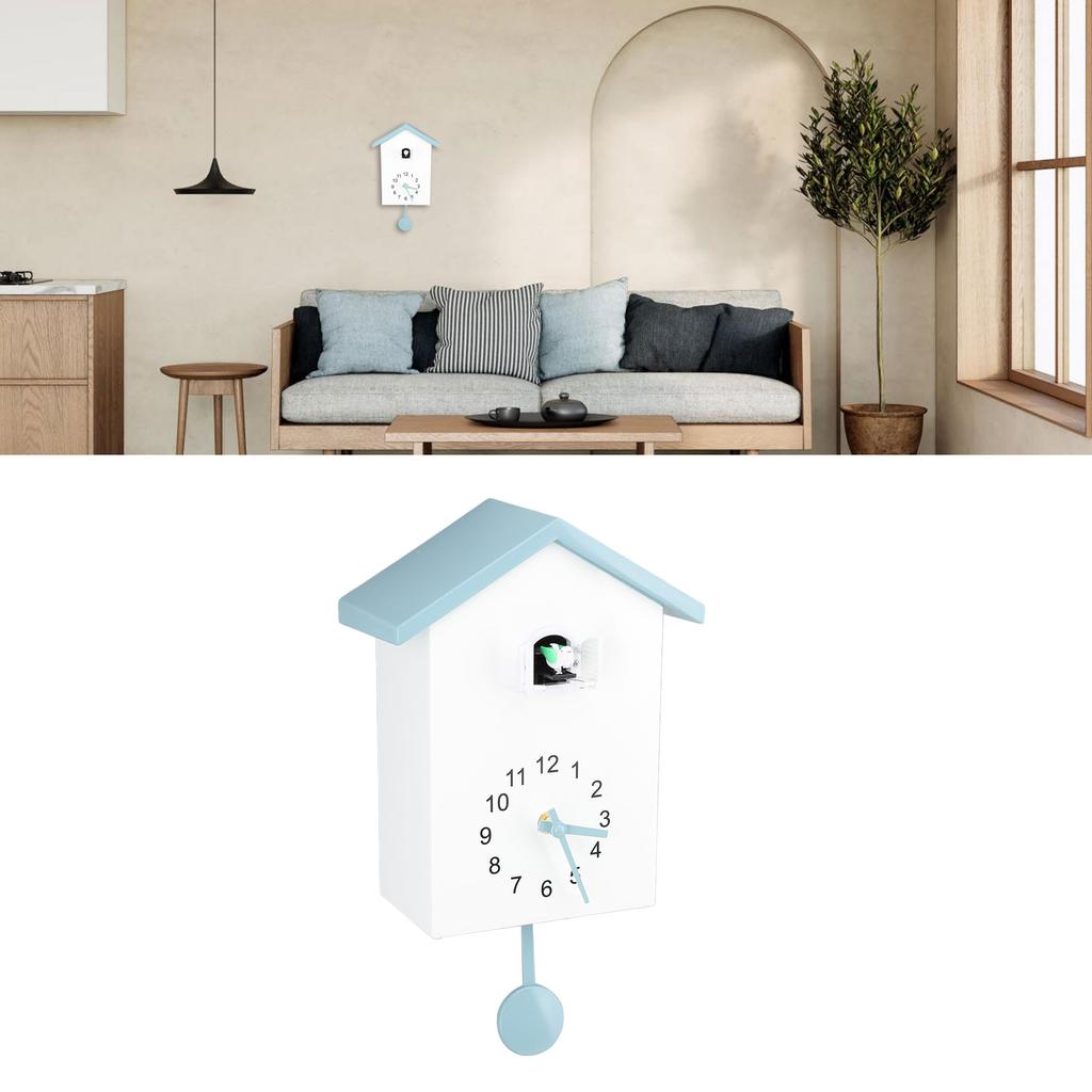 Bird House Wall Clock Bird Voice Call Stylish Decorative Wall Clock for Bedroom Living Room