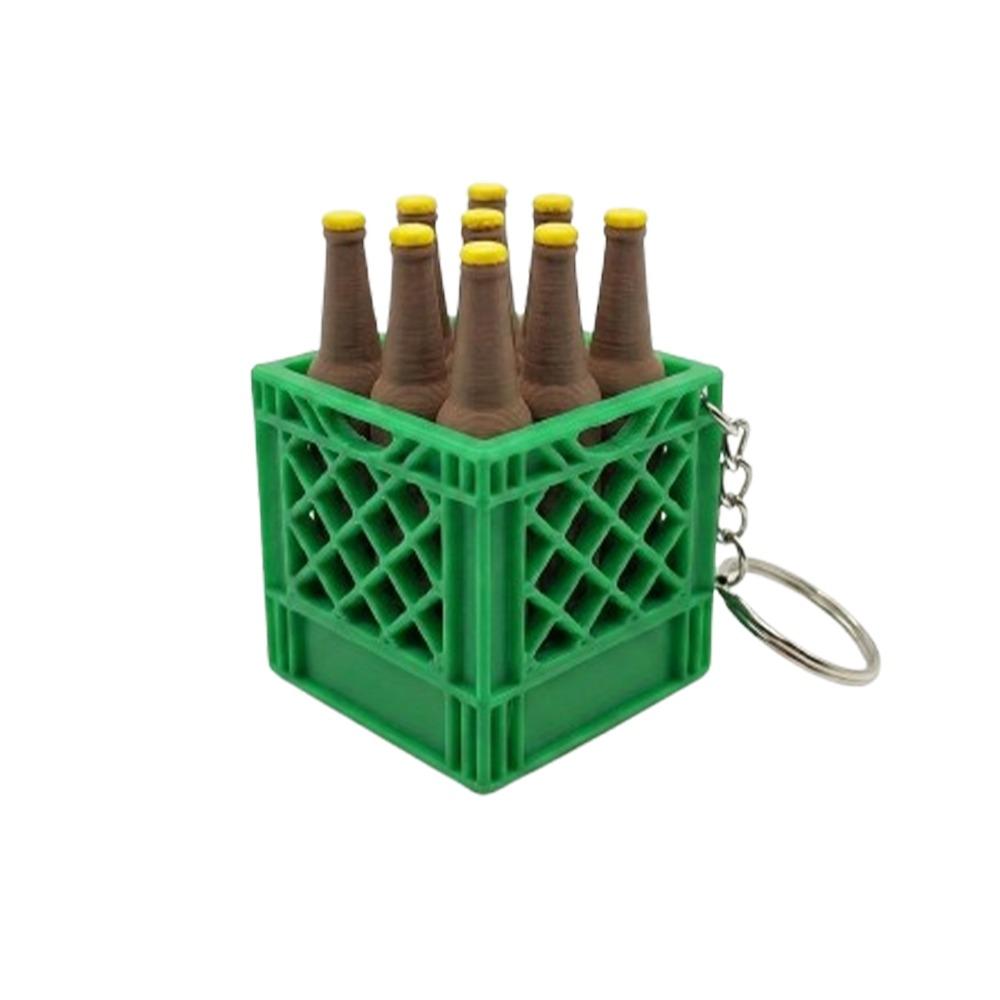 

Novelty Soda Crate Clicker Keychain 3D Printed Button Clicker Keyring Student Classroom зелёный