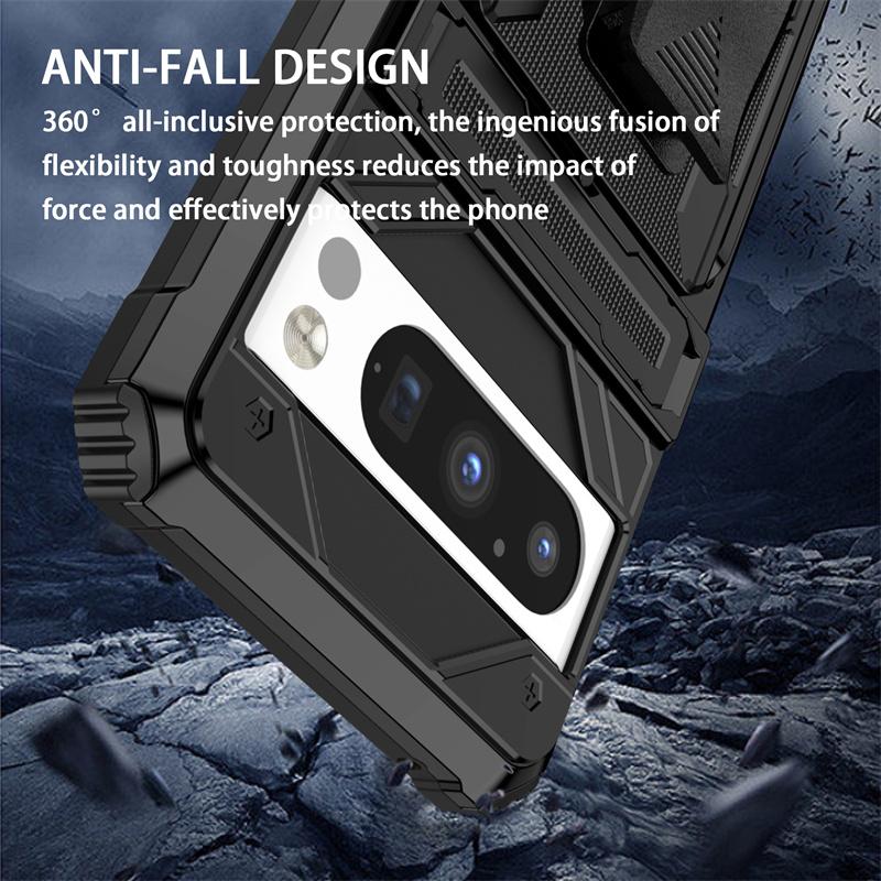 Heavy Duty Armor Case For Google Pixel 9 Pro XL 8 Pro Cover Belt Clip Holster Kickstand Coque Funda