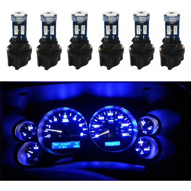 WLJH Super Bright T5 74 27 37 73 Led Bulb Light with PC74 Twist Sockets for Automotive Dash trument Panel Cluster Warning Indicator Backlighting