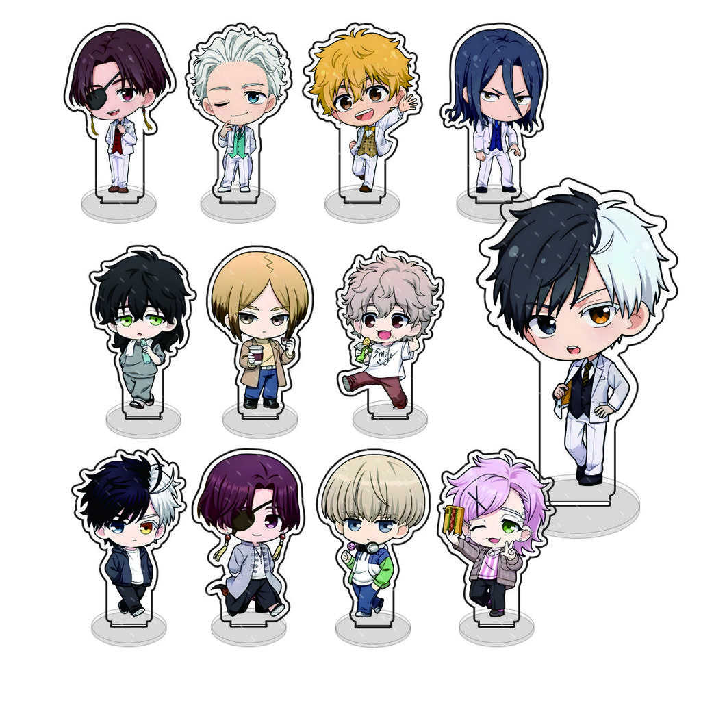 Anime Wind Breaker 10cm Acrylic Stand Sakura Haruka Yukai Akihiko Su Fang Q Version Mini Figure Model Plate Gift