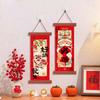 1 Pair Scroll Design Spring Festival Couplet Blessing Words Wall Pendant  Living Room