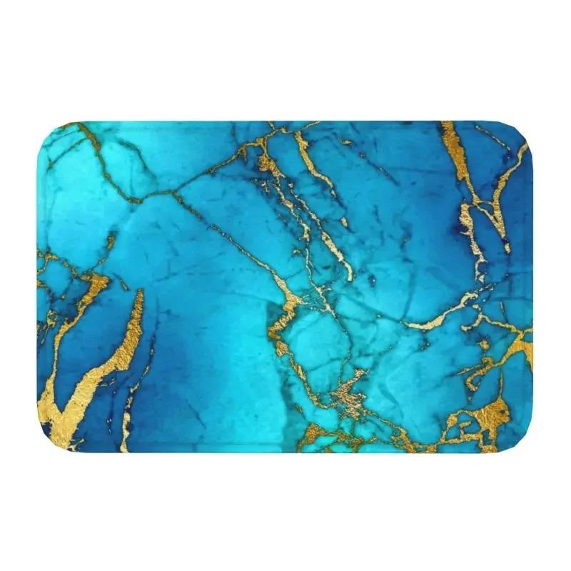 

Дверной коврик из мрамора цвета дымчато-черный, напольный, противоскользящий, абстрактная текстура, коврик для ванной комнаты, кухни, кофейного столика, силиконовые кухонные аксессуары 20x30cm