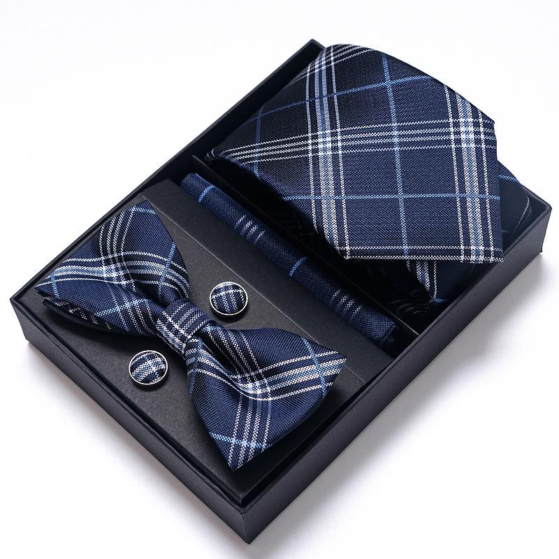 Men'S Tie Bow Tie Set Gift Box 6-Piece Set Tie Business Dress Tie Guangzhou