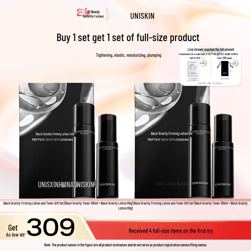 UNISKIN Black Gravity Firming Lotion Set